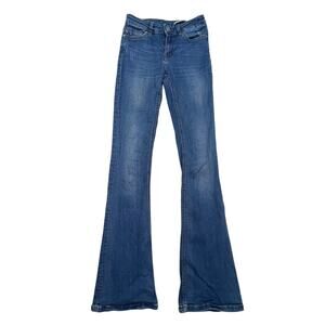 Zara Women's Bootcut Blue Denim Jeans Size 4 Skinny Flare Casual